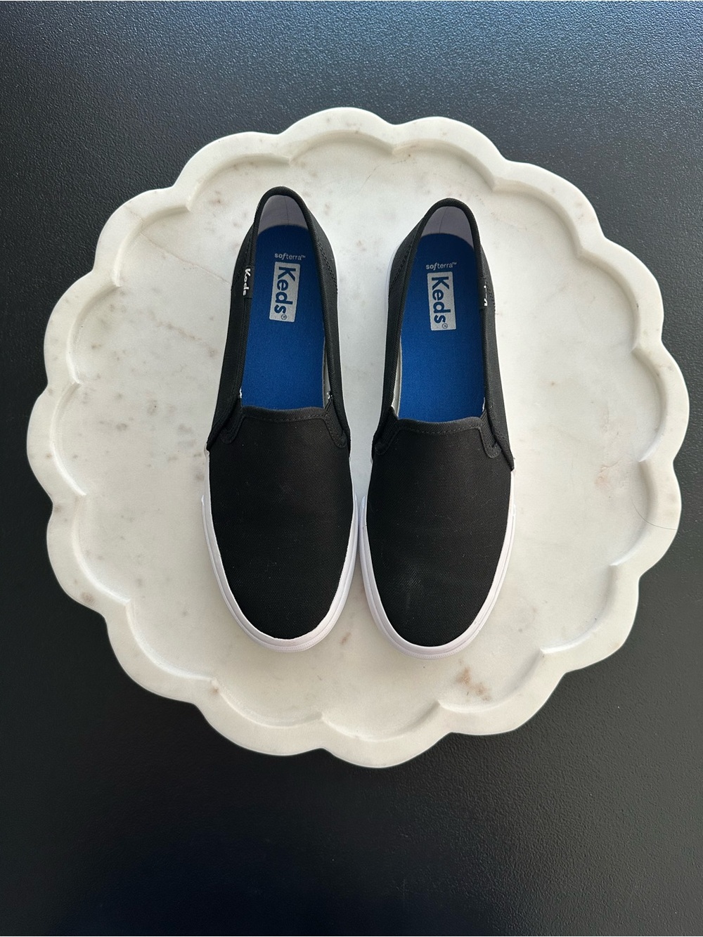Women’s Black Slip-On Keds Sneakers Size 7